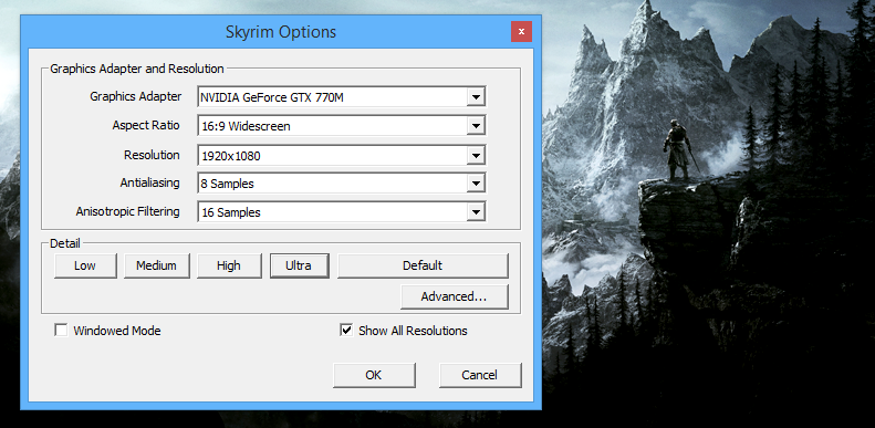 The Elder Scrolls V: Skyrim. Максимальные настройки графики на ноутбуке Dell Alienware 17