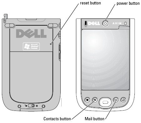 фото делаем hard reset КПК телефон dell axim x51