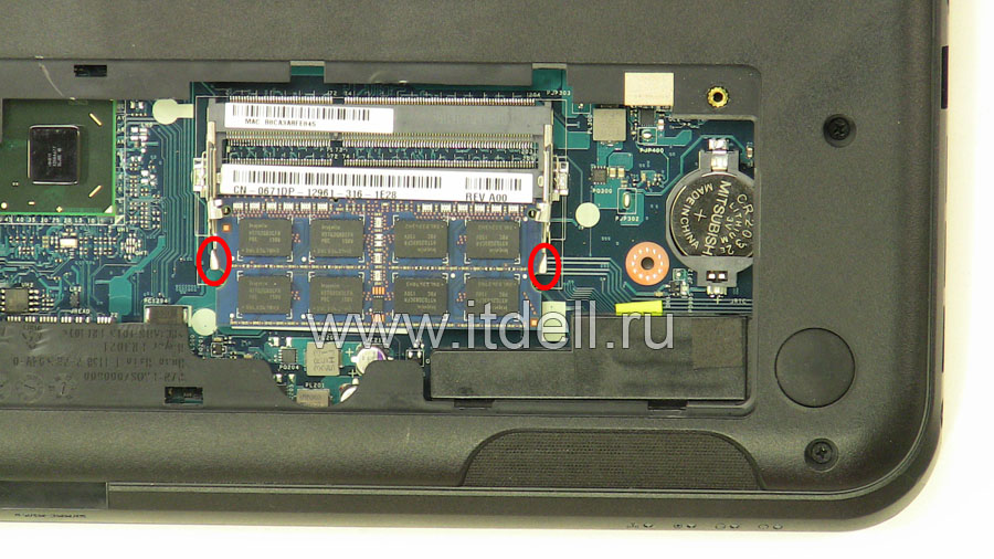 как разобрать нотбуки dell inspiron 3521 и 5521 замените батарейку CR 2032