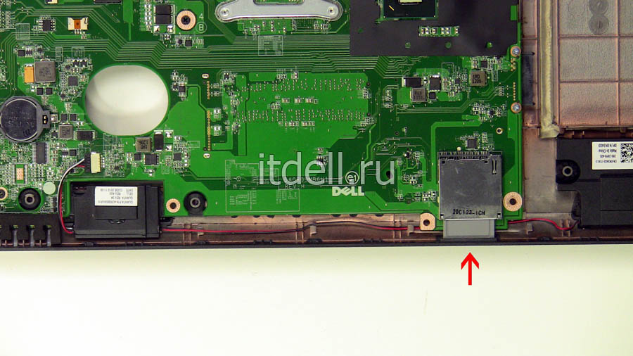 как разобрать ноутбук dell inspiron 5720 7720. Извлеките заглушку Card-reader