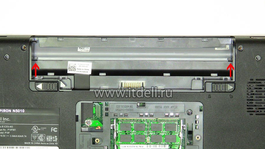 dell inspiron n5010 m5010 m501R снимите панель