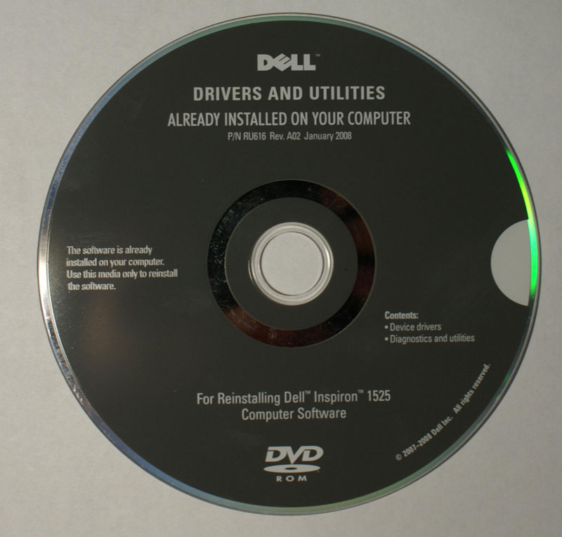 dell inspiron 1525 recovery drivers vista 32 bit