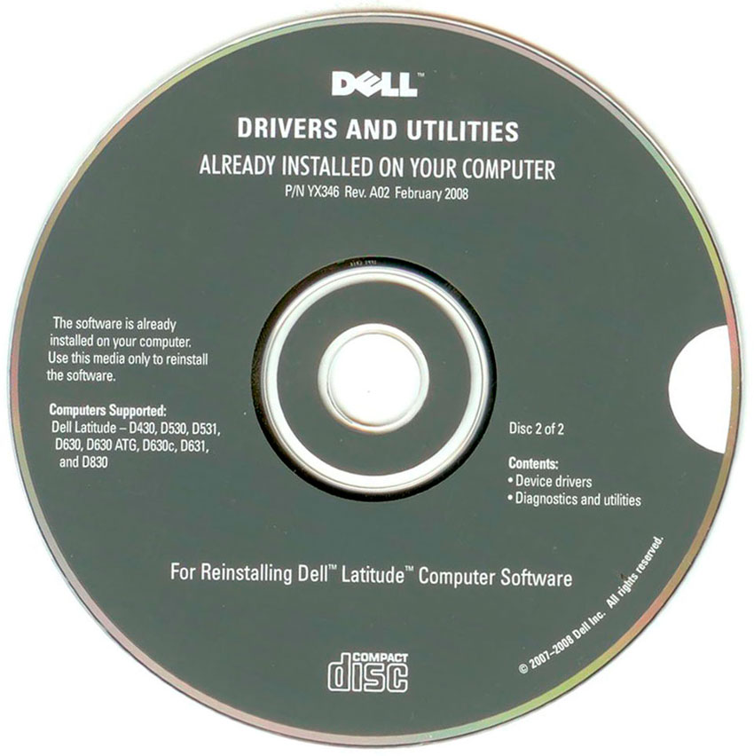 dell drivers disk and recovery windows xp 32 bit latitude d series